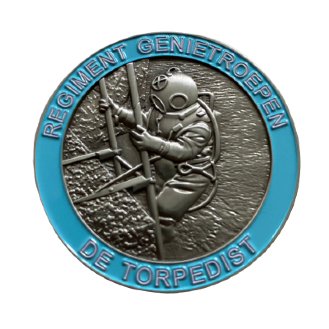 Historische coin Regiment Genietroepen "de torpedist"