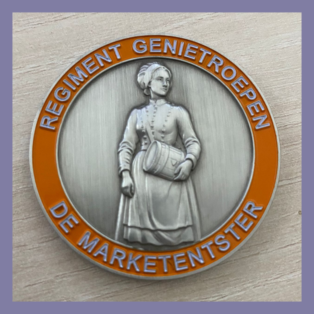 Historische coin Regiment Genietroepen "de markententster"